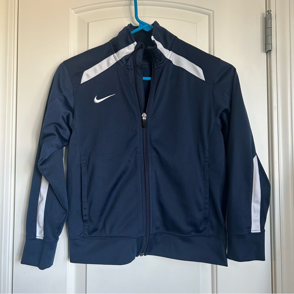 Nike Youth Zip Up Navy Blue Track Jacket -Size Small